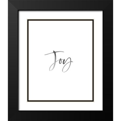 Joy Black Modern Wood Framed Art Print with Double Matting by Straatsma, Leah