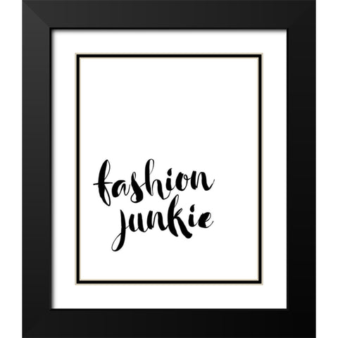 Fashion Junkie Black Modern Wood Framed Art Print with Double Matting by Straatsma, Leah