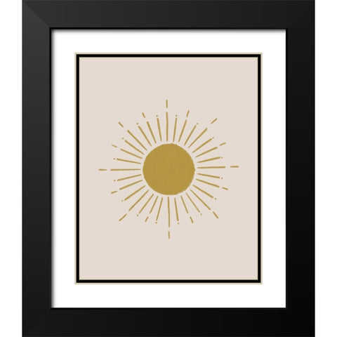 Sunburst Black Modern Wood Framed Art Print with Double Matting by Straatsma, Leah