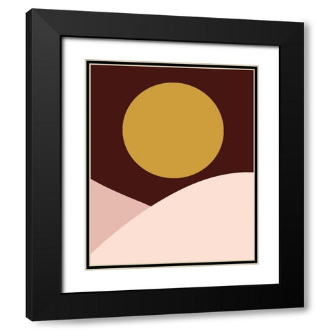 Earthen Sunset Black Modern Wood Framed Art Print with Double Matting by Straatsma, Leah