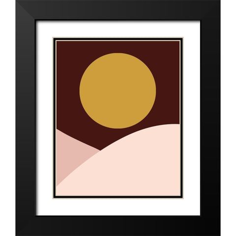 Earthen Sunset Black Modern Wood Framed Art Print with Double Matting by Straatsma, Leah