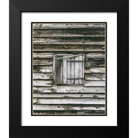 Barn Window Black Modern Wood Framed Art Print with Double Matting by Straatsma, Leah