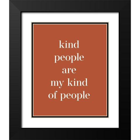 Kind People Black Modern Wood Framed Art Print with Double Matting by Straatsma, Leah