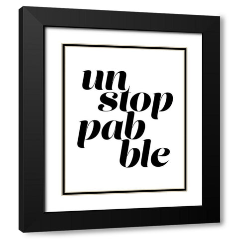 Unstoppable Black Modern Wood Framed Art Print with Double Matting by Straatsma, Leah