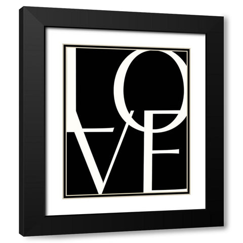 BandW LOVE Black Modern Wood Framed Art Print with Double Matting by Straatsma, Leah