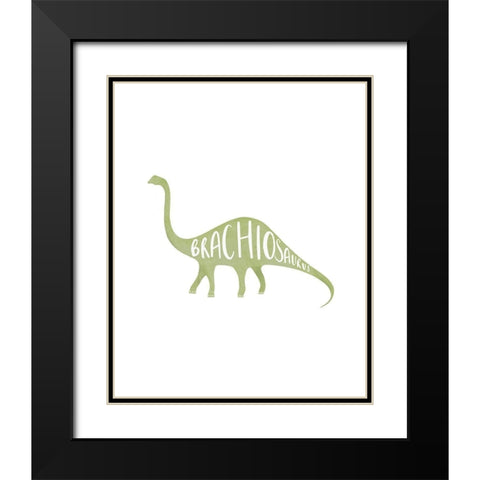 Brachio Black Modern Wood Framed Art Print with Double Matting by Straatsma, Leah