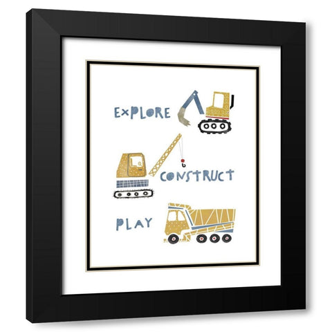 Explore Construct Play Black Modern Wood Framed Art Print with Double Matting by Straatsma, Leah