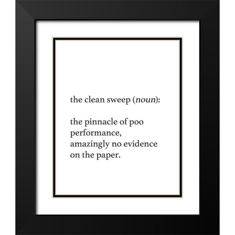 Clean Sweep Black Modern Wood Framed Art Print with Double Matting by Straatsma, Leah