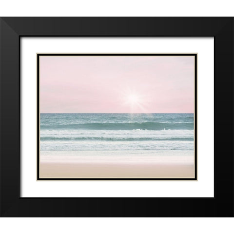 Pinky Beach Black Modern Wood Framed Art Print with Double Matting by Straatsma, Leah