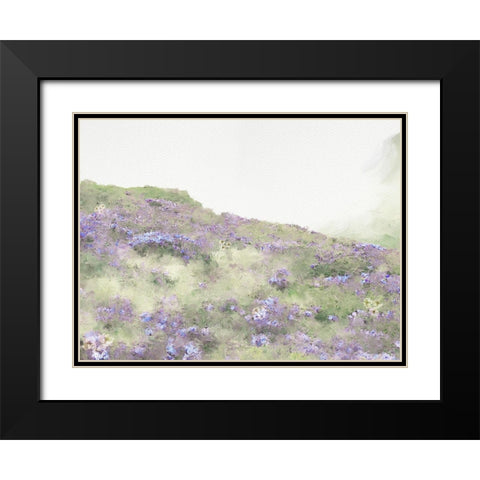 Lavendener Hill Black Modern Wood Framed Art Print with Double Matting by Straatsma, Leah