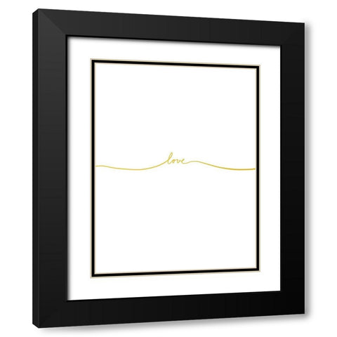 Love In Gold Black Modern Wood Framed Art Print with Double Matting by Straatsma, Leah