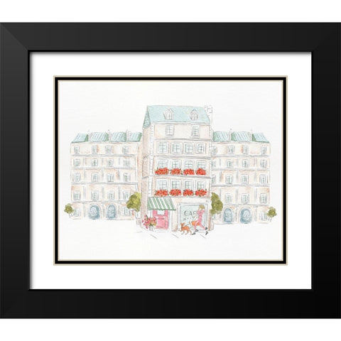 Paris Black Modern Wood Framed Art Print with Double Matting by Straatsma, Leah