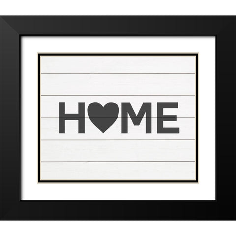 Home Shiplap Black Modern Wood Framed Art Print with Double Matting by Straatsma, Leah