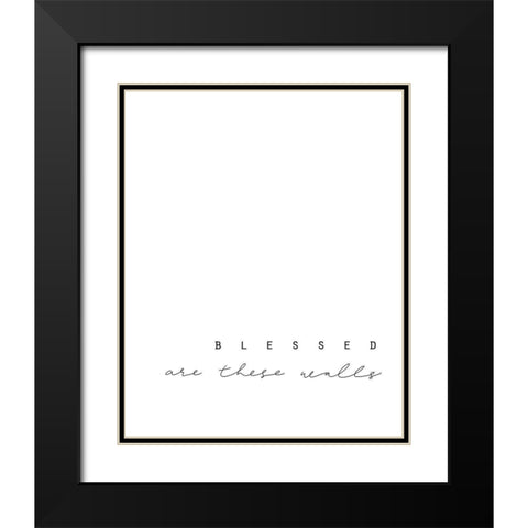 Blessed Black Modern Wood Framed Art Print with Double Matting by Straatsma, Leah