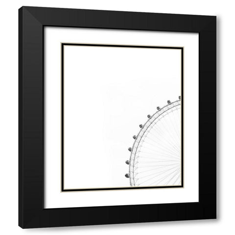 NYC Sky Wheel Black Modern Wood Framed Art Print with Double Matting by Straatsma, Leah