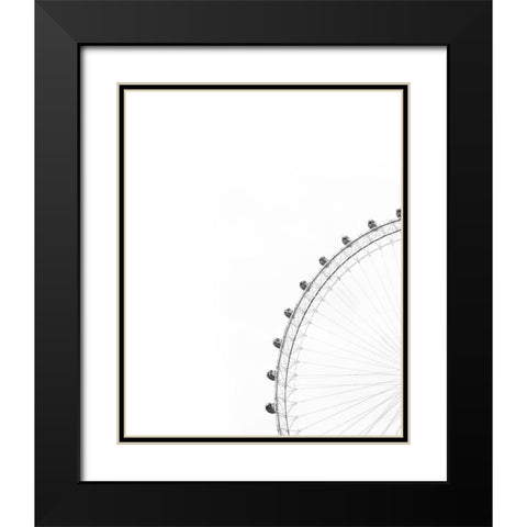 NYC Sky Wheel Black Modern Wood Framed Art Print with Double Matting by Straatsma, Leah
