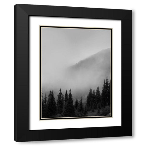 Smokey Mountains Black Modern Wood Framed Art Print with Double Matting by Straatsma, Leah