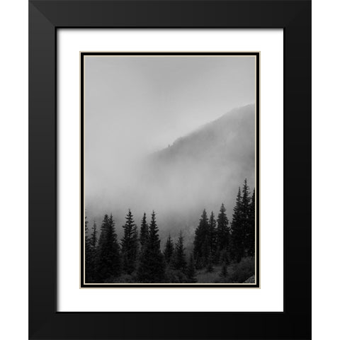 Smokey Mountains Black Modern Wood Framed Art Print with Double Matting by Straatsma, Leah