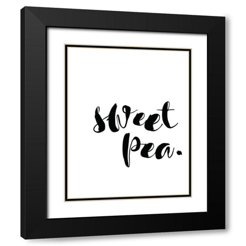 Sweet Pea Black Modern Wood Framed Art Print with Double Matting by Straatsma, Leah