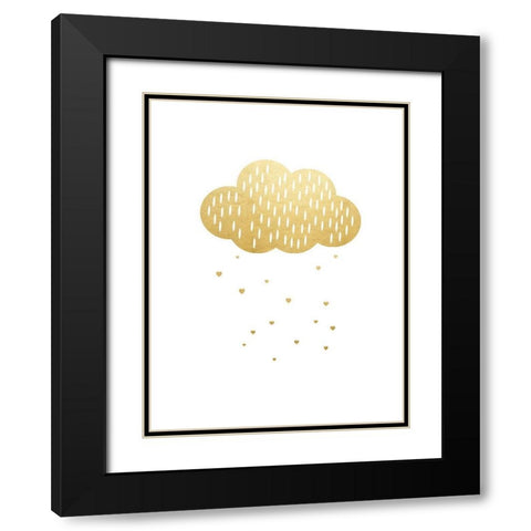 Gold Cloud Black Modern Wood Framed Art Print with Double Matting by Straatsma, Leah