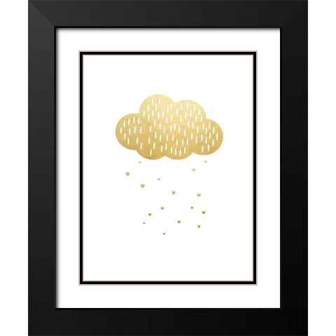 Gold Cloud Black Modern Wood Framed Art Print with Double Matting by Straatsma, Leah