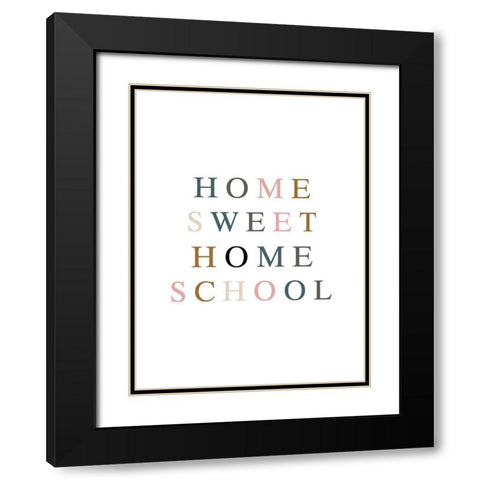 Home Sweet Home School Fall Gems Black Modern Wood Framed Art Print with Double Matting by Straatsma, Leah