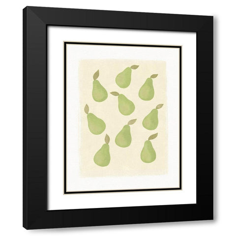 Pears Black Modern Wood Framed Art Print with Double Matting by Straatsma, Leah