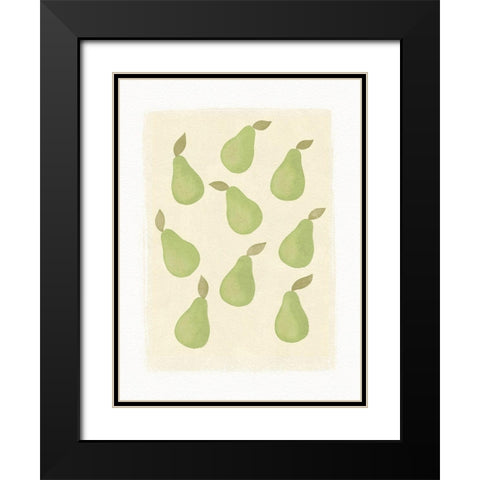 Pears Black Modern Wood Framed Art Print with Double Matting by Straatsma, Leah