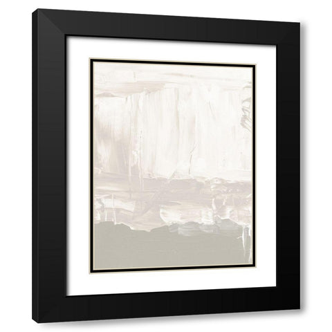 Taupe Abstract Black Modern Wood Framed Art Print with Double Matting by Straatsma, Leah