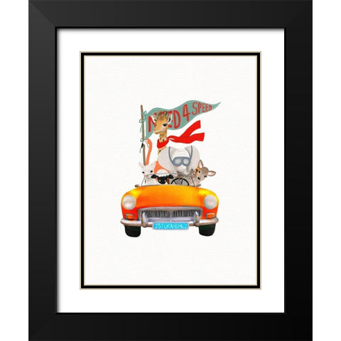 Need 4 Speed Black Modern Wood Framed Art Print with Double Matting by Straatsma, Leah