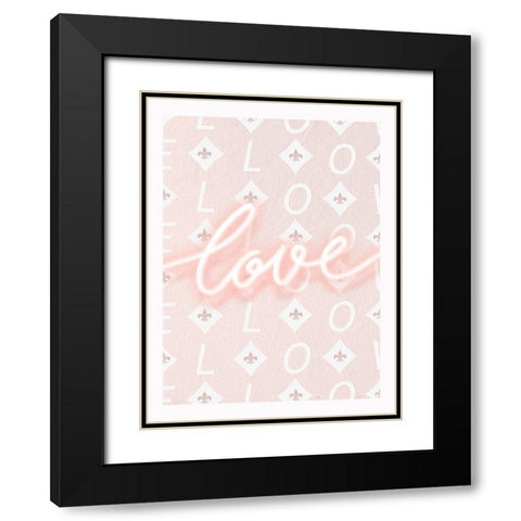 Love Black Modern Wood Framed Art Print with Double Matting by Straatsma, Leah