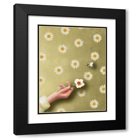 Which One Will He Choose Black Modern Wood Framed Art Print with Double Matting by Straatsma, Leah