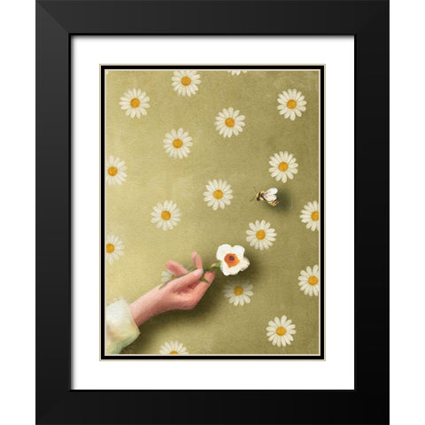 Which One Will He Choose Black Modern Wood Framed Art Print with Double Matting by Straatsma, Leah