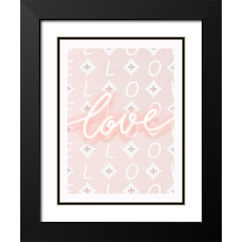 Love Black Modern Wood Framed Art Print with Double Matting by Straatsma, Leah