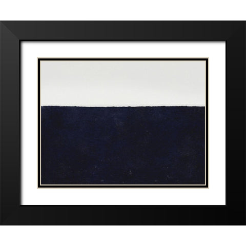 Blue Oyster Black Modern Wood Framed Art Print with Double Matting by Straatsma, Leah