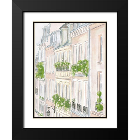 My View In Paris Black Modern Wood Framed Art Print with Double Matting by Straatsma, Leah
