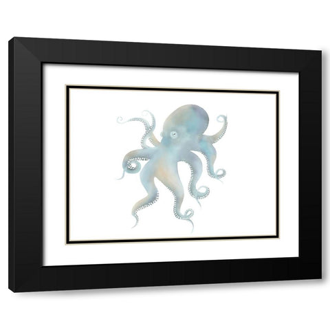Octopus Black Modern Wood Framed Art Print with Double Matting by Straatsma, Leah