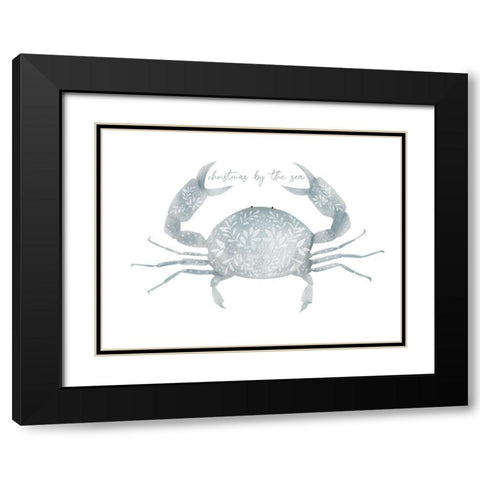 Christmas By The Sea Black Modern Wood Framed Art Print with Double Matting by Straatsma, Leah