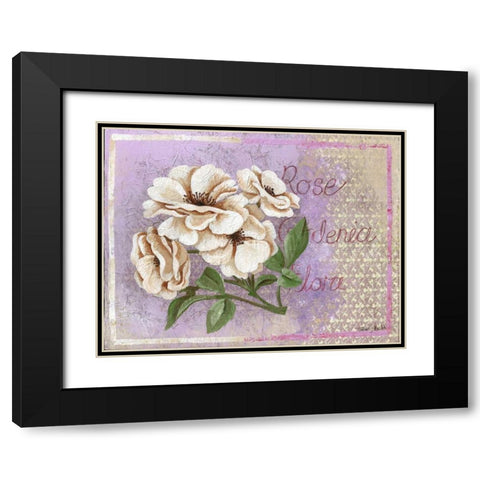 Gardenia Black Modern Wood Framed Art Print with Double Matting by Budd, Tiffany
