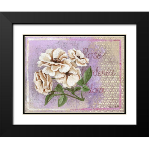 Gardenia Black Modern Wood Framed Art Print with Double Matting by Budd, Tiffany