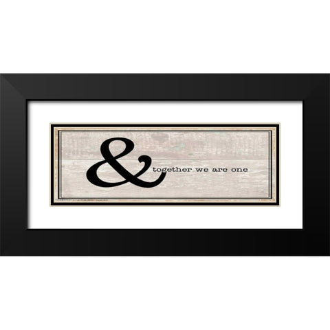 Together We Are One Black Modern Wood Framed Art Print with Double Matting by May