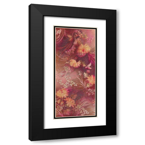 Marooned Florals Black Modern Wood Framed Art Print with Double Matting by May