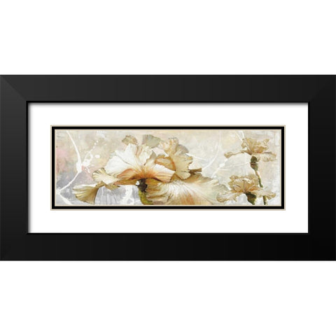 Floral Delight Black Modern Wood Framed Art Print with Double Matting by May