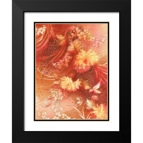 Citrus Collage 4 Black Modern Wood Framed Art Print with Double Matting by May