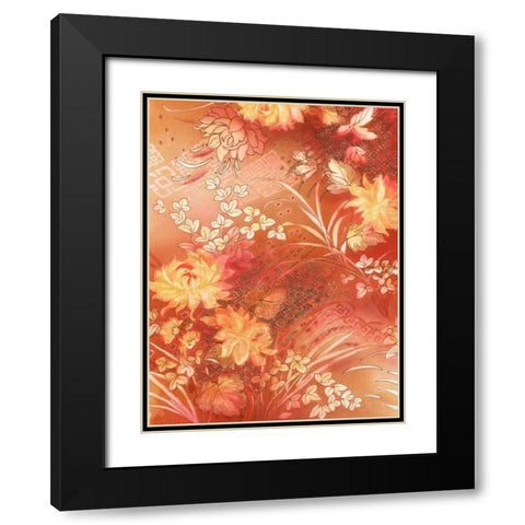 Citrus Collage 5 Black Modern Wood Framed Art Print with Double Matting by May