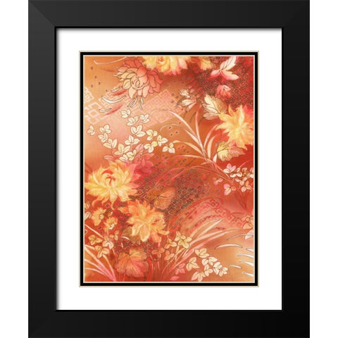 Citrus Collage 5 Black Modern Wood Framed Art Print with Double Matting by May
