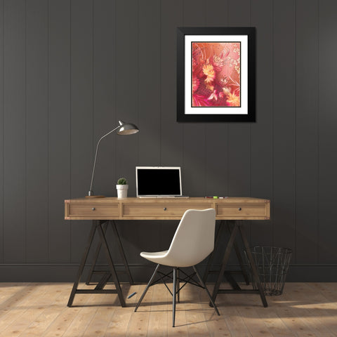 Crimson Collage 5 Black Modern Wood Framed Art Print with Double Matting by May