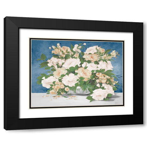 Elegant Center Piece 1 Black Modern Wood Framed Art Print with Double Matting by May