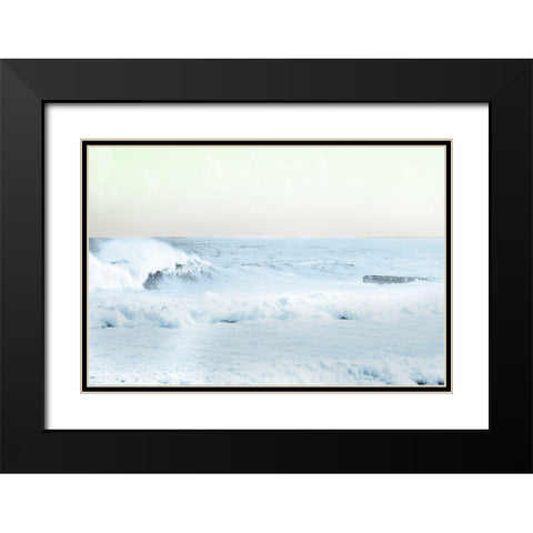 Crashing Beauty Black Modern Wood Framed Art Print with Double Matting by Collins, Matthew