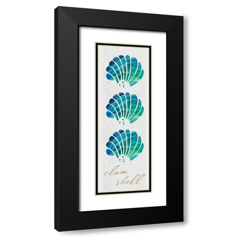 Clam Shell Panel Black Modern Wood Framed Art Print with Double Matting by Hogan, Melody